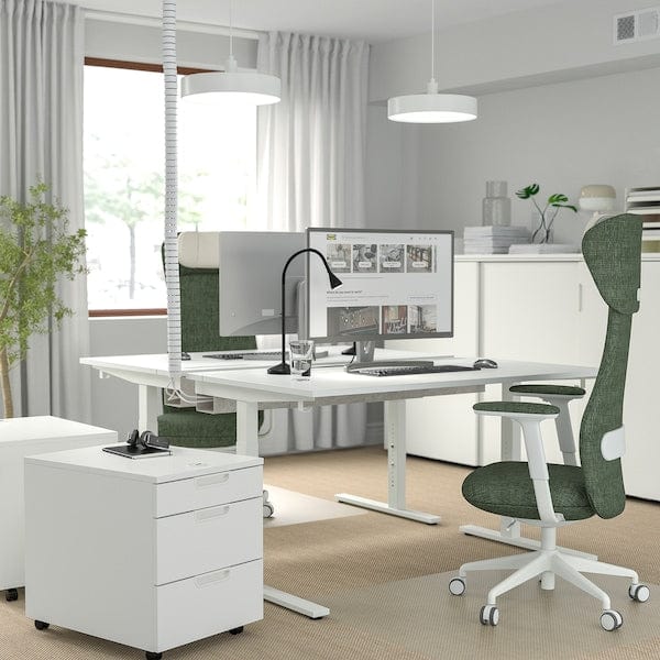 Ikea MITTZON - Desk, white, 140x60 cm