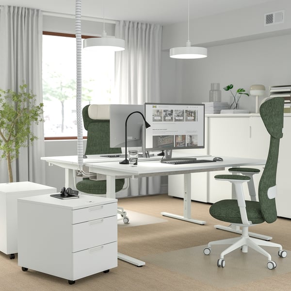 MITTZON desk, white, 160x60 cm