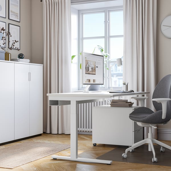 MITTZON desk, white, 160x80 cm