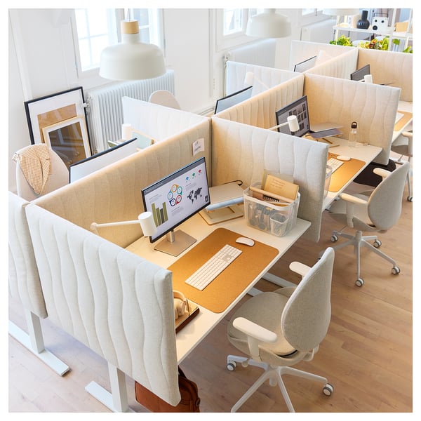 MITTZON - Desk, white, 140x80 cm