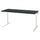 MITTZON - Desk, black stained ash veneer white, 160x80 cm
