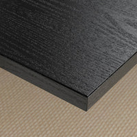 MITTZON - Desk, black stained ash veneer white, 160x80 cm