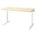 MITTZON desk, birch veneer/white, 140x80 cm
