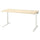 MITTZON - MITTZON Desk, birch veneer white, 160x80 cm