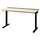 MITTZON - MITTZON Desk, birch veneer/black, 140x60 cm