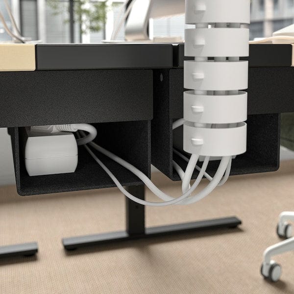 Ikea MITTZON - Desk, birch veneer/black, 120x80 cm