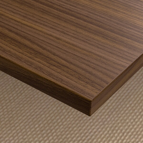 MITTZON - Desk, walnut veneer/white, 140x60 cm