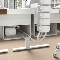 MITTZON - Desk, walnut veneer/white,120x60 cm