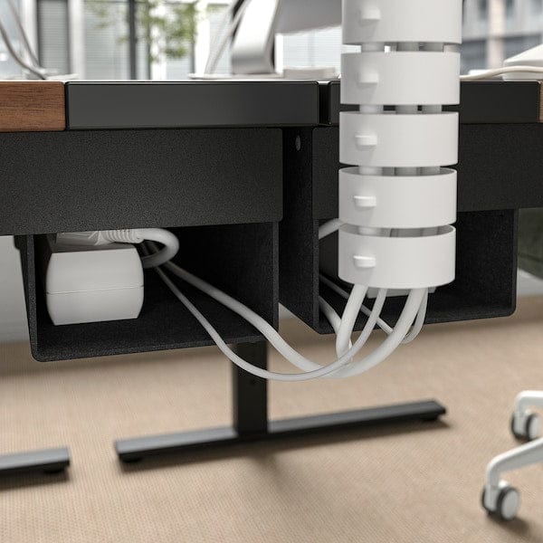 Ikea MITTZON - Desk, walnut veneer/black, 120x80 cm