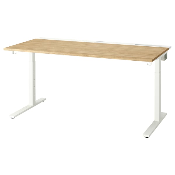 Ikea MITTZON - Desk, oak veneer white, 160x80 cm