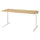 MITTZON - MITTZON Desk, oak veneer white, 160x80 cm