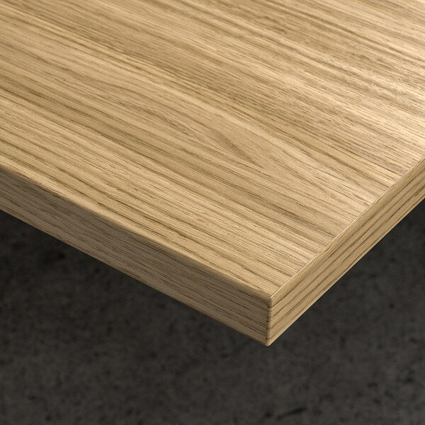 MITTZON - Desk, oak veneer/white, 120x80 cm