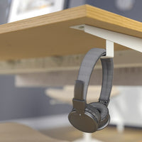 MITTZON - Desk, oak veneer/white,120x60 cm