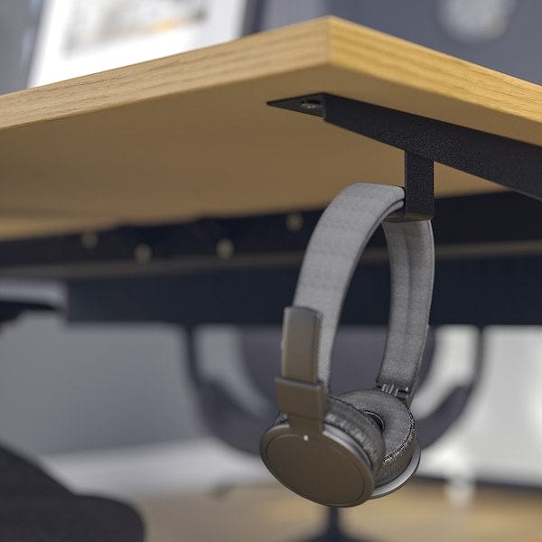 Ikea MITTZON - Desk, oak veneer/black,120x60 cm