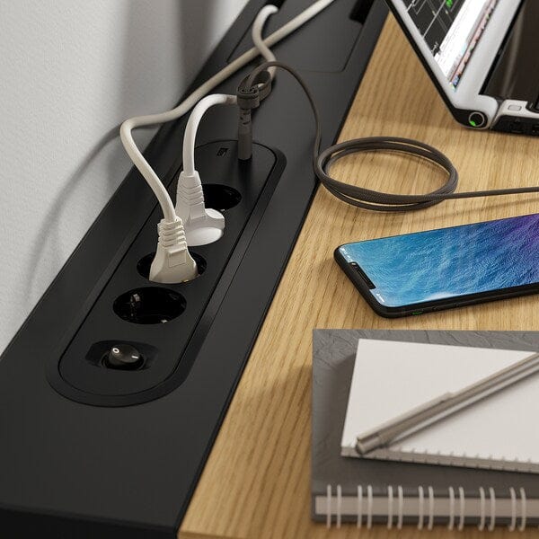 Ikea MITTZON - Desk, oak veneer/black, 160x80 cm