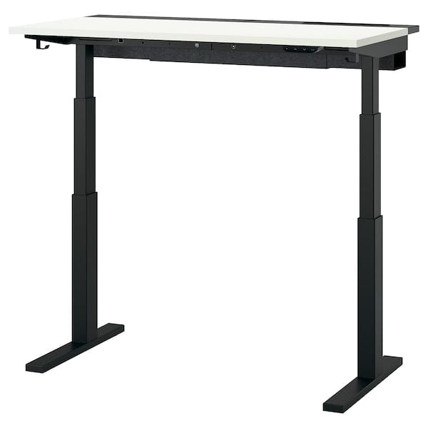 Ikea MITTZON - Height-adjustable desk, electric white/black,120x60 cm