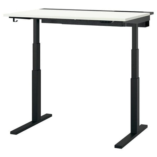 Ikea MITTZON - Height-adjustable desk, electric white/black,120x80 cm