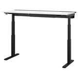 MITTZON desk sit/stand, electric white/black, 160x60 cm