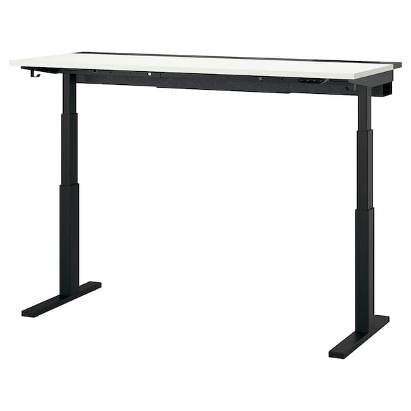 Ikea MITTZON - Height-adjustable desk, electric white/black,160x60 cm