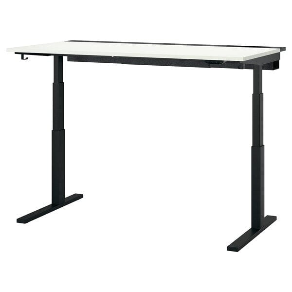 Ikea MITTZON - Height-adjustable desk, electric white/black,160x80 cm