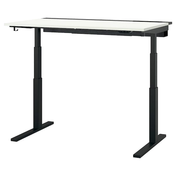 Ikea MITTZON - Height-adjustable desk, electric white/black,140x80 cm