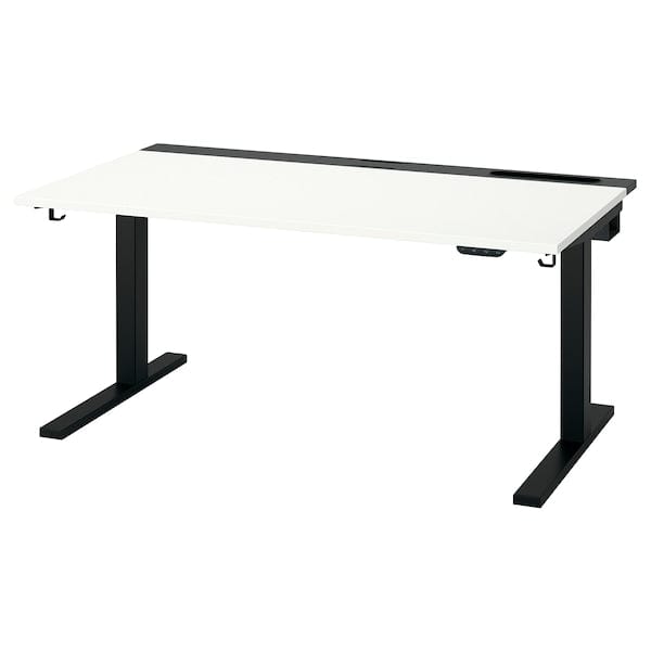 Ikea MITTZON - Height-adjustable desk, electric white/black,140x80 cm