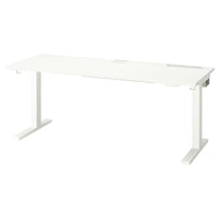 MITTZON - Height-adjustable desk, electric white,160x60 cm