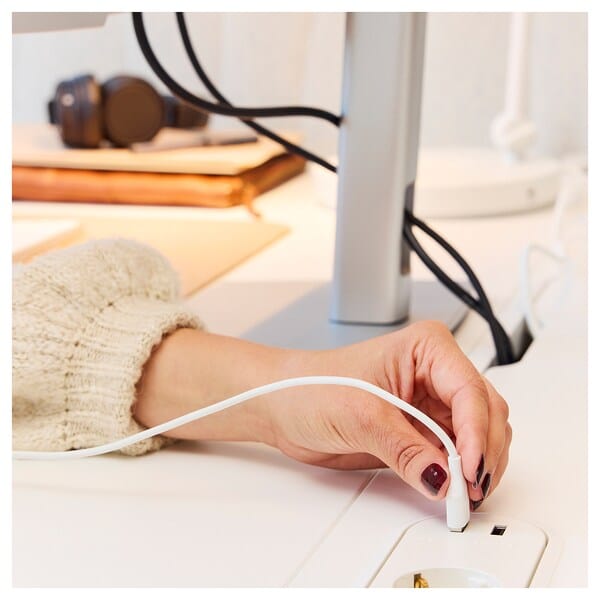 Ikea MITTZON - Scrivania regolabile in altezza, elettrico bianco,120x60 cm