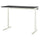 MITTZON - Height-adjustable desk, electric ash veneer/black/white,160x80 cm