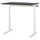 MITTZON - Height adjustable desk, electric ash veneer/black/black white veneer,120x80 cm