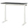 MITTZON - Height adjustable desk, electric ash veneer/black/black white veneer,140x60 cm