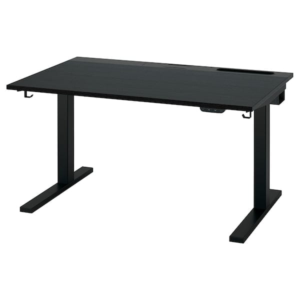 Ikea MITTZON - Height-adjustable desk, electric ash/black/black veneer,120x80 cm