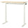 MITTZON - Height-adjustable desk, electric birch veneer/white,120x60 cm