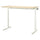 MITTZON - Height-adjustable desk, electric birch veneer/white,160x80 cm