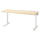 MITTZON desk sit/stand, electric birch veneer/white, 140x60 cm