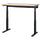 MITTZON desk sit/stand, electric birch veneer/black, 140x60 cm