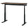 MITTZON desk sit/stand, electric walnut veneer/black, 140x60 cm