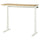 MITTZON desk sit/stand, electric oak veneer/white, 140x60 cm
