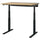 MITTZON - Height adjustable desk, electric oak veneer/black,120x80 cm