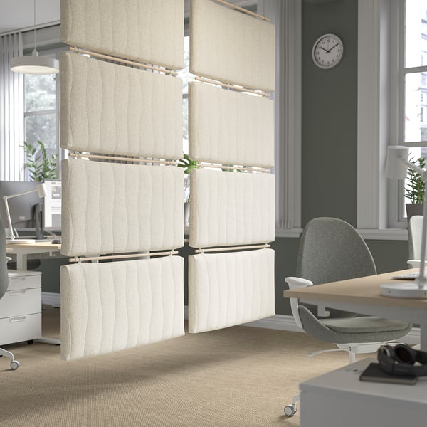 MITTZON acoustic baffle set, Gunnared beige, 96x226 cm