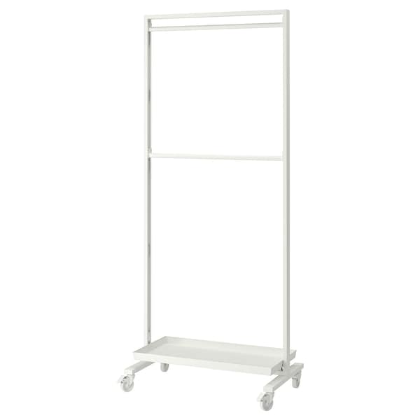 MITTZON - Frame w cstrs/clths rail/disp shlf, white, 85x205 cm