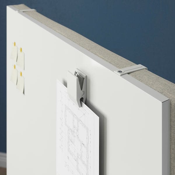 Ikea MITTZON - Frame w cstrs/acoustic sceen/whtbr, Gunnared beige/white, 85x205 cm