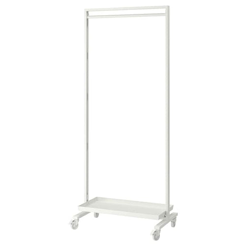 MITTZON frame w cstrs/clths rail/disp shlf, white, 85x205 cm