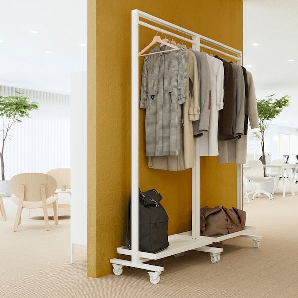 Ikea MITTZON - Frame w cstrs/clths rail/disp shlf, white, 85x205 cm
