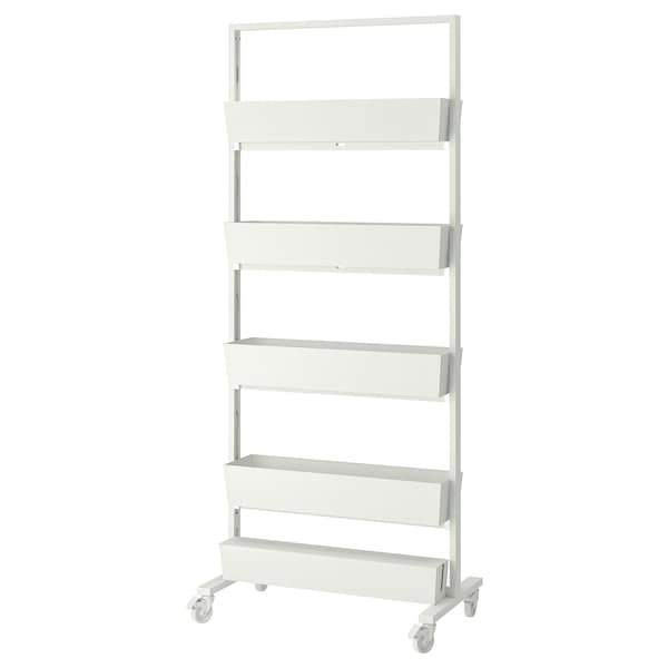 Ikea MITTZON - Frame w castors/container/cable box, white, 85x205 cm