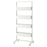 MITTZON frame with castors/container, white, 85x205 cm