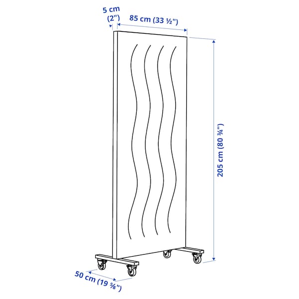 MITTZON - Frame w cstrs/acoustic screen, Gunnared beige/white, 85x205 cm