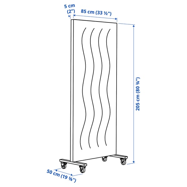 MITTZON - MITTZON Frame w cstrs/acoustic screen, Gunnared beige/white, 85x205 cm
