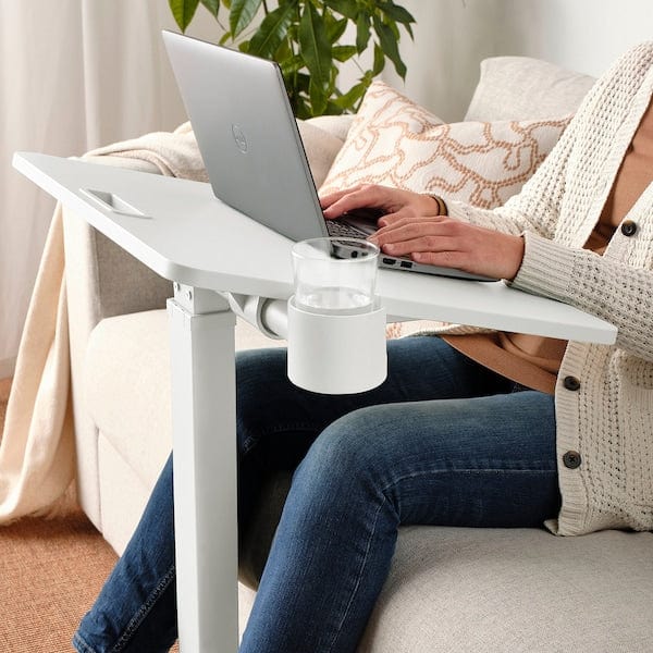 Ikea MITTZON - Laptop table with castors, white, 66x50 cm