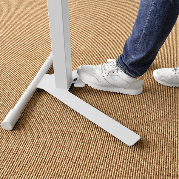 MITTZON laptop table with castors, white, 66x50 cm